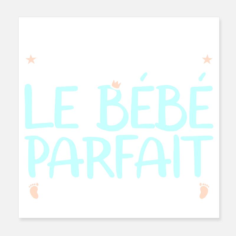 Et dieu créa le bébé parfait body mignon naissance Poster 20 x 20 cm