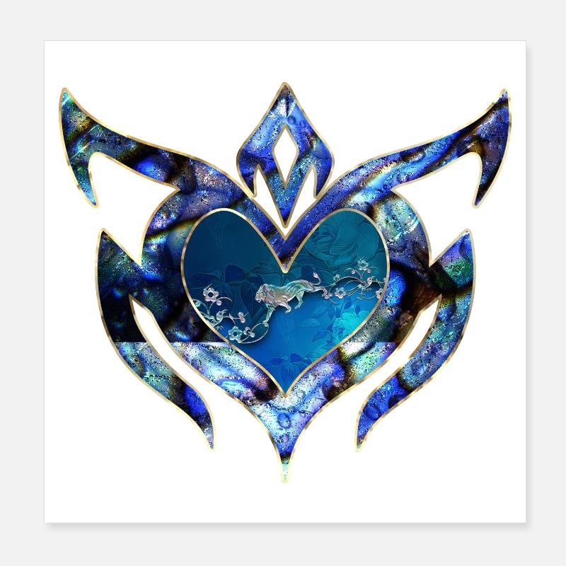 Elegantes Blumendesign Poster 20x20 cm