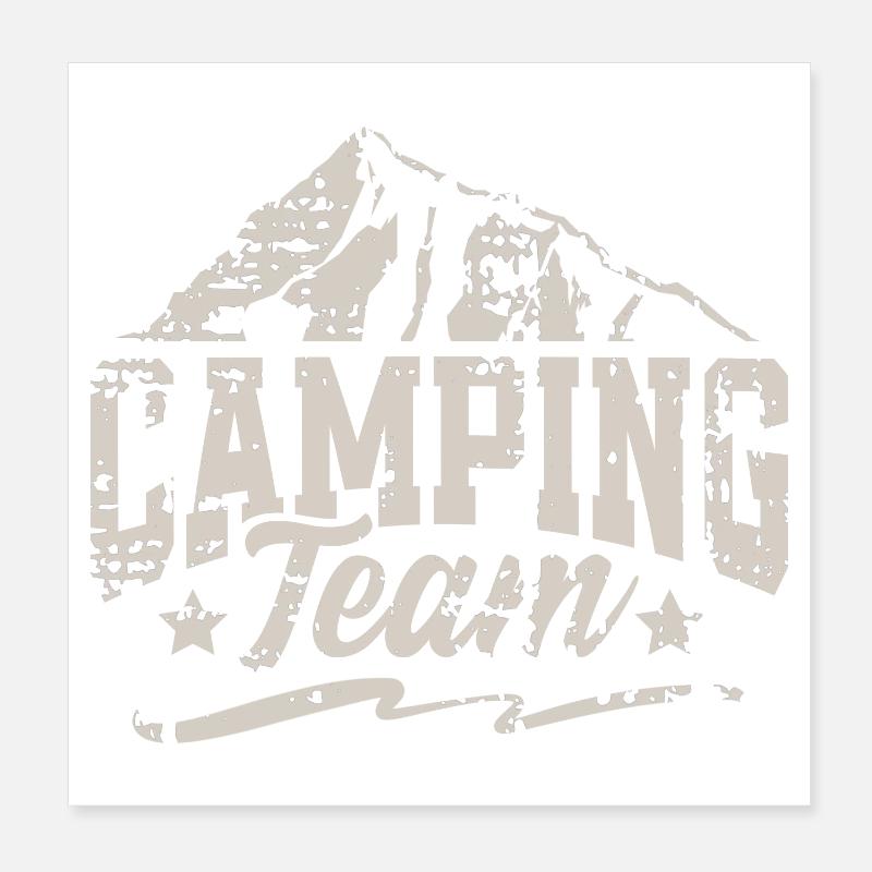 Équipe de camping Camper Campen Poster 20 x 20 cm