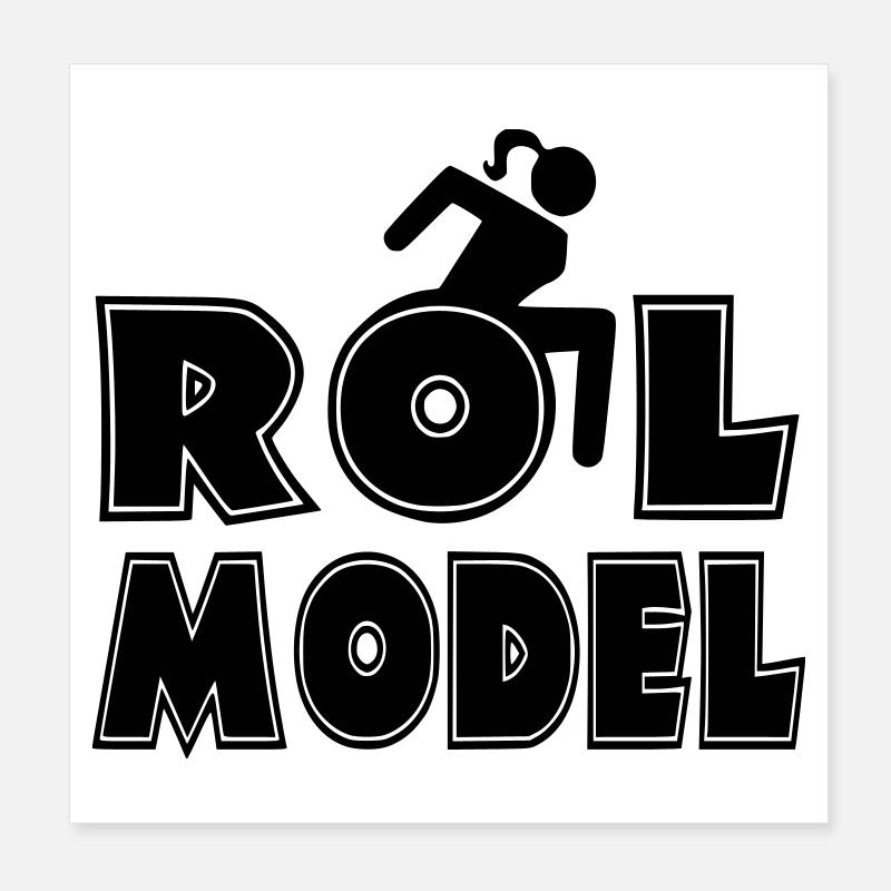 Chaque personne en fauteuil roulant est un modèle* Poster 20 x 20 cm