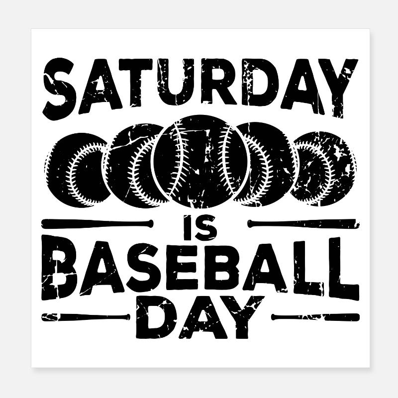 Baseballtag Poster 20x20 cm