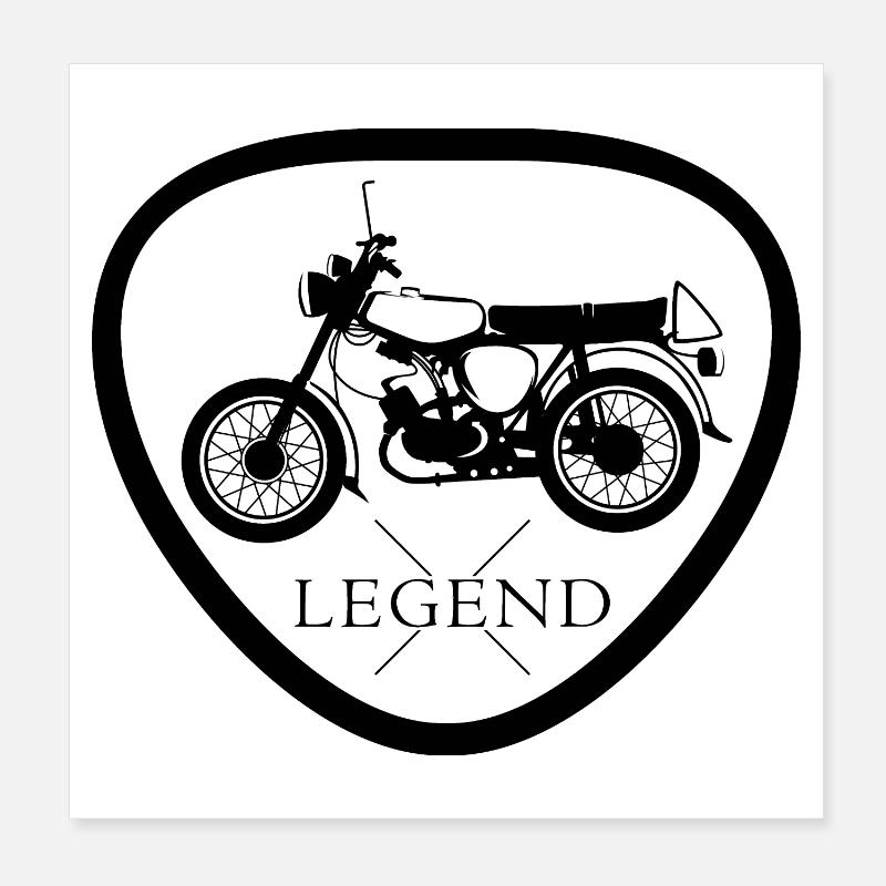 legend simson s50 s51 Symbol DDR Nostalgie icon Poster 20x20 cm