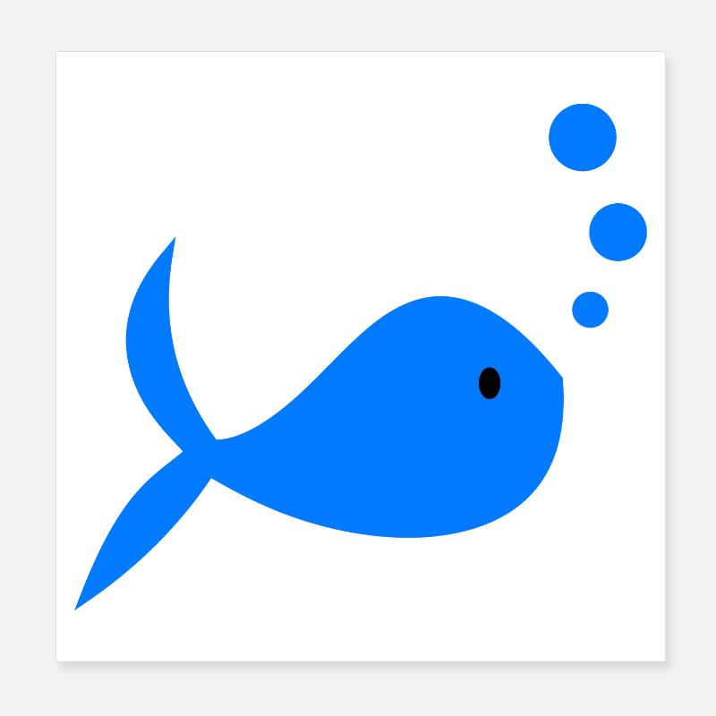 SURF. POISSON. PLAGE. MER. OCEAN. HUMOUR. VACANCES Poster 20 x 20 cm