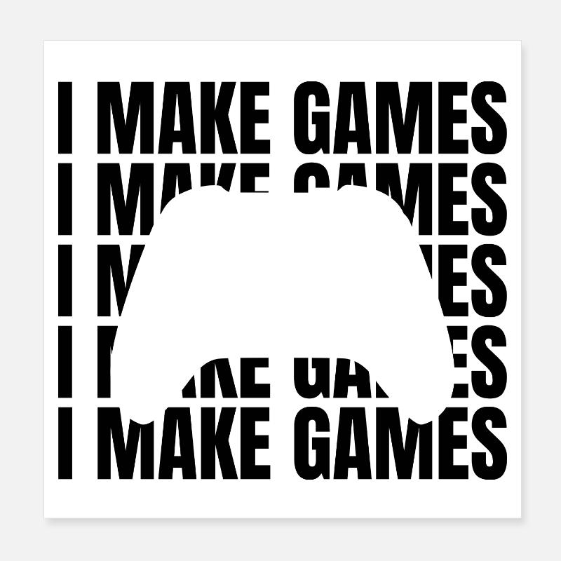 Slogan du concepteur de jeu Poster 20 x 20 cm