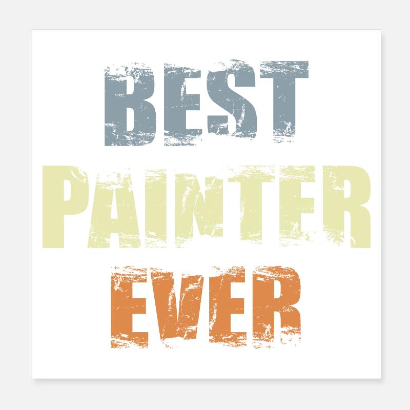 Bester Maler Lackierer Poster 20x20 cm