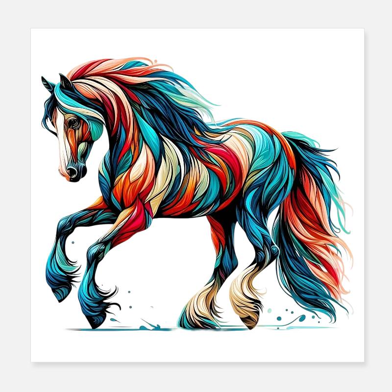 Cheval Poster 20 x 20 cm