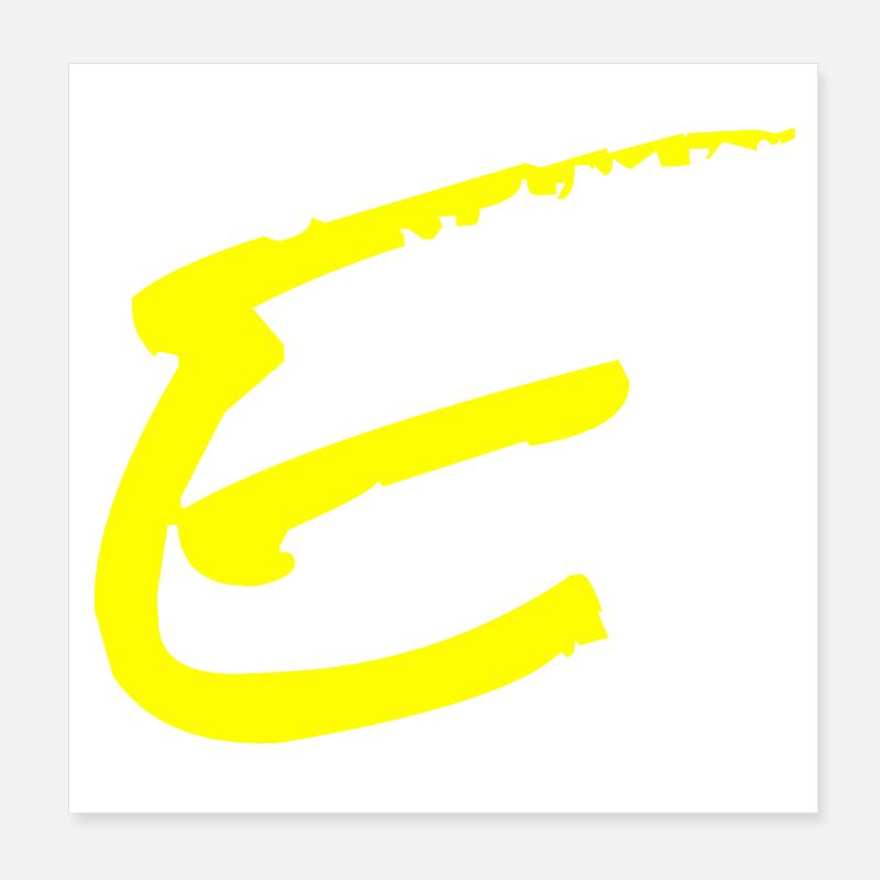 Buchstabe E Poster 20x20 cm