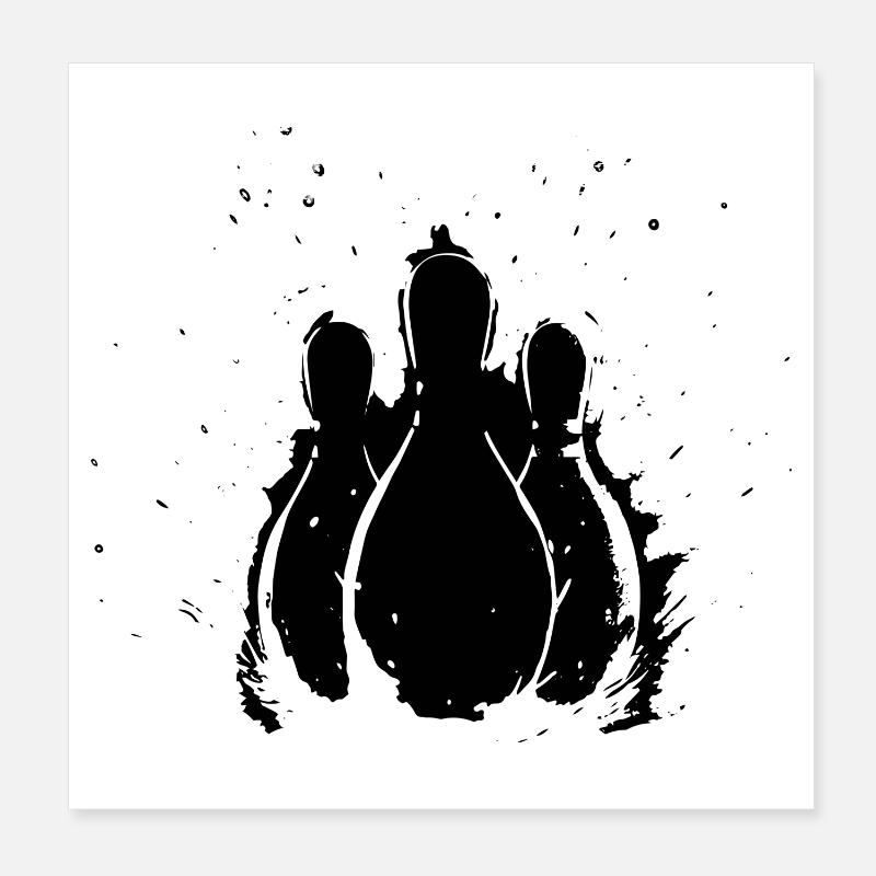 Bowling Pins Poster 8" x 8" (20x20 cm)