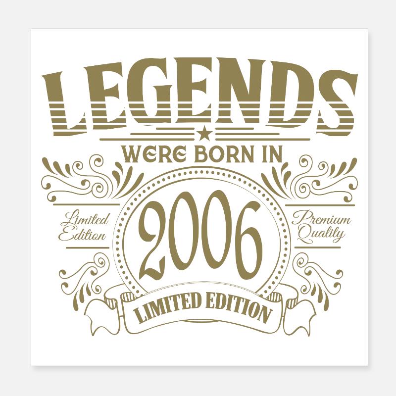 Anniversaire 2006 Vintage Legends Premium Poster 20 x 20 cm