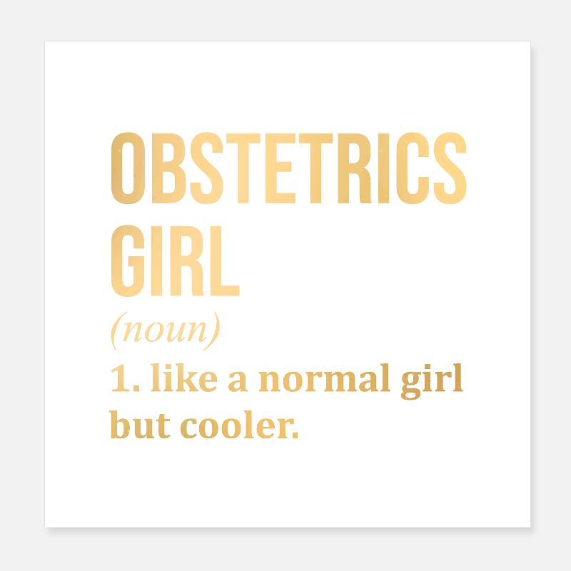 Geburtshilfe Poster 20x20 cm