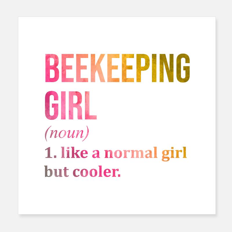 Beekeeper Poster 8" x 8" (20x20 cm)