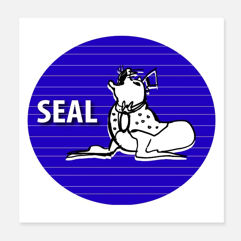 Seal Poster 8" x 8" (20x20 cm)