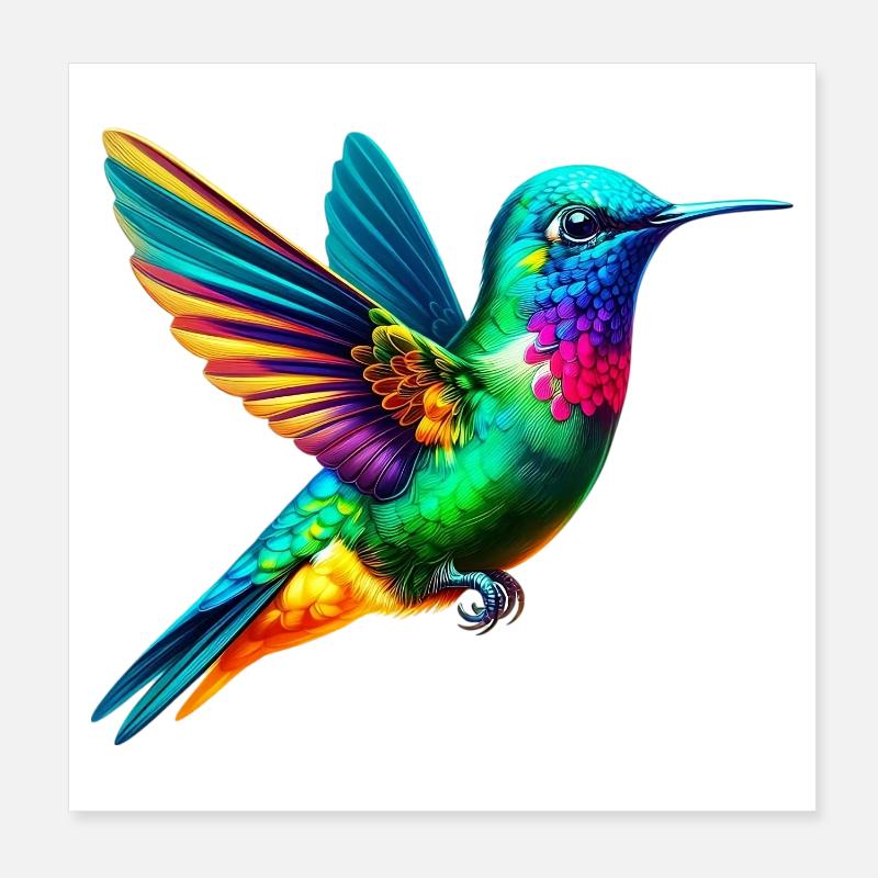 Kolibri Poster 20x20 cm