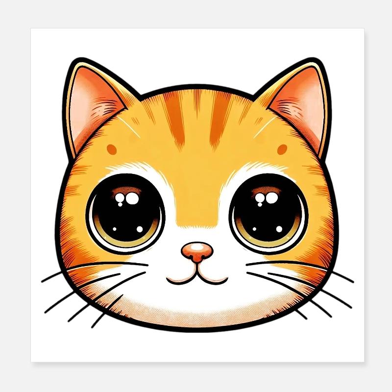 Chat Poster 20 x 20 cm