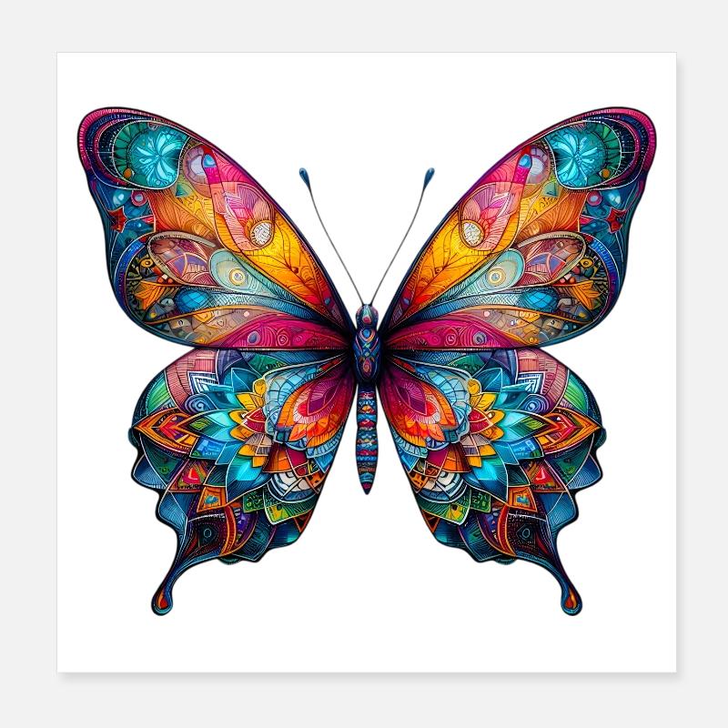 Papillon Poster 20 x 20 cm