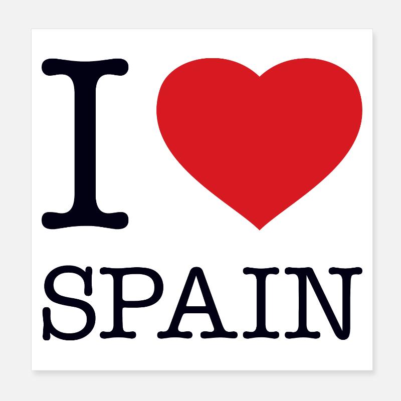 J’ADORE L’ESPAGNE Poster 20 x 20 cm