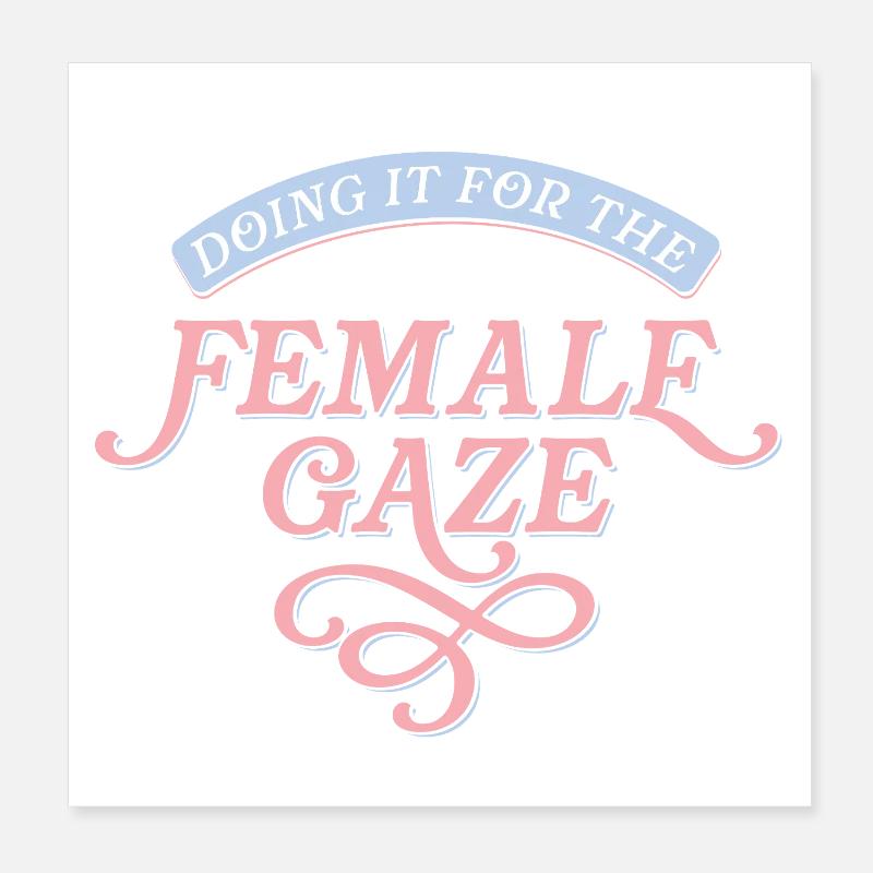 Pour le regard féminin - Poster 20 x 20 cm - blanc