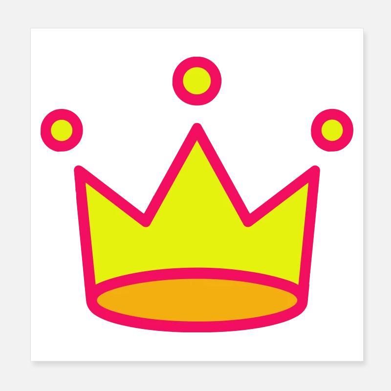 Icône de la couronne Poster 20 x 20 cm