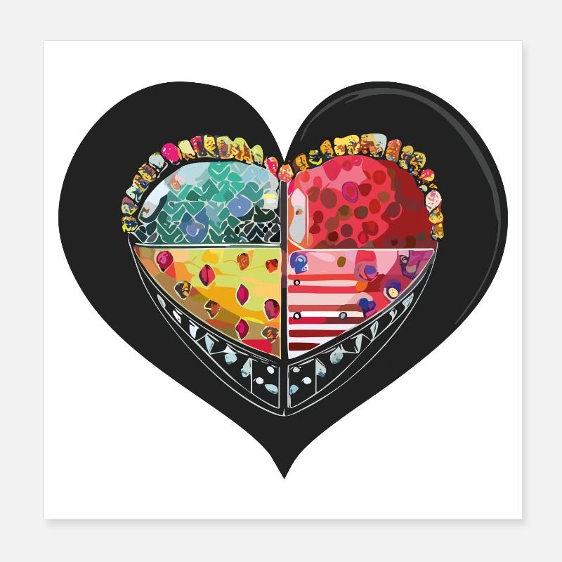 Herz_3 Poster 20 x 20 cm