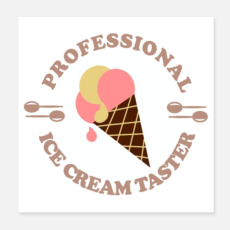 Testeur de crème glacée Poster 20 x 20 cm
