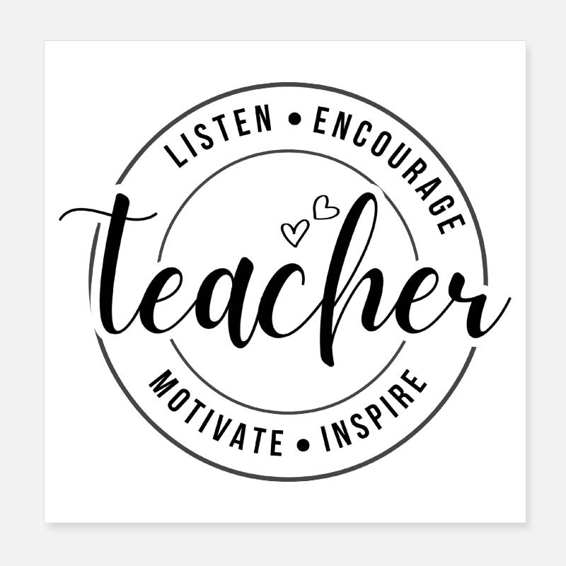 Teacher Appreciation Circular Badge Poster 8" x 8" (20x20 cm)