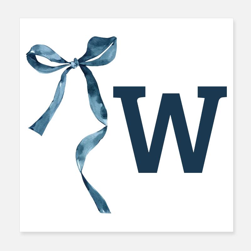 Monogramme w idée cadeau  Poster 20 x 20 cm