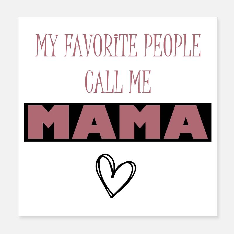 Message d'amour pour maman Poster 20 x 20 cm