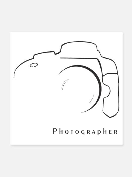 Photographer - Poster 8" x 8" (20x20 cm) - white - Front