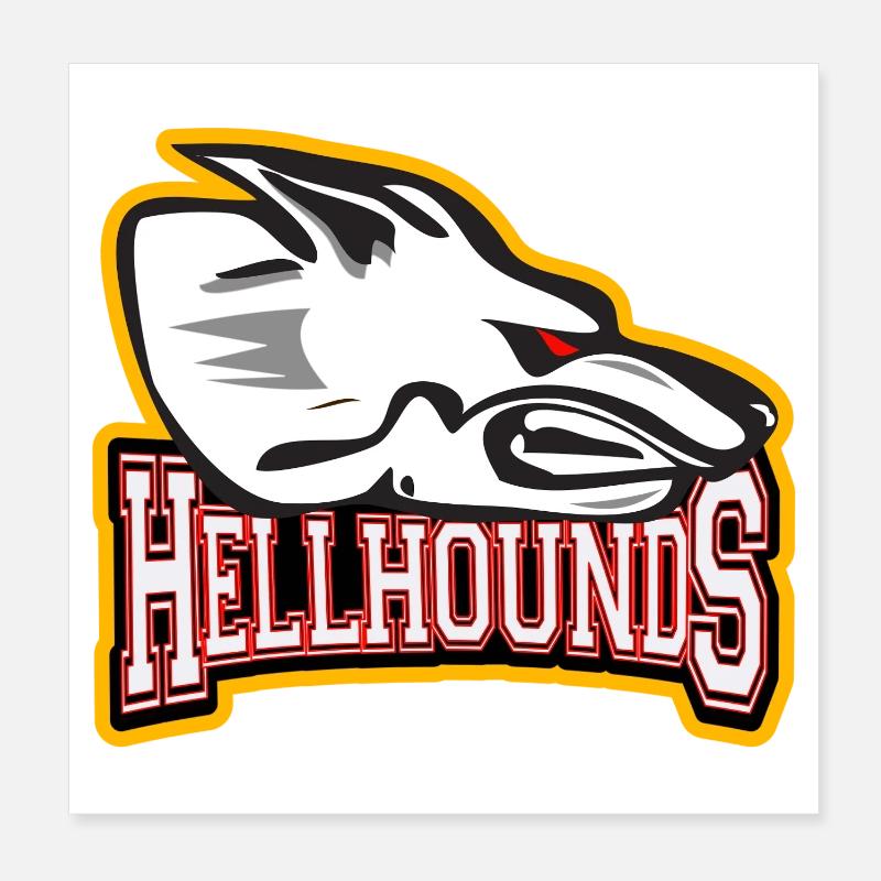 Hellhounds Logo Poster 20x20 cm