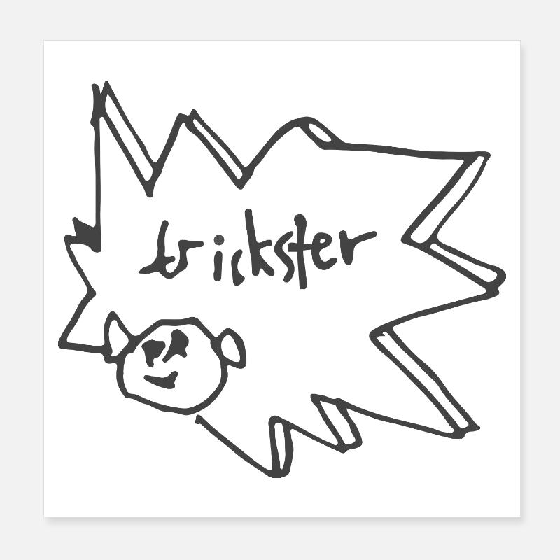 Trickster Burst Illustration Poster 20 x 20 cm