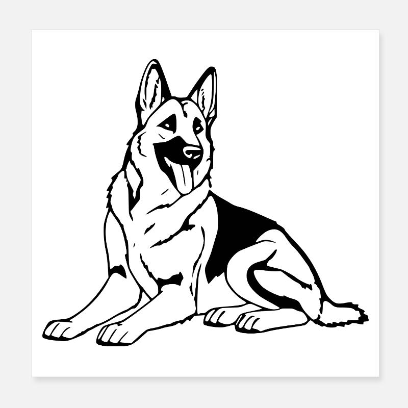 Schäferhund Hundeshirt Geschenk Poster 20x20 cm