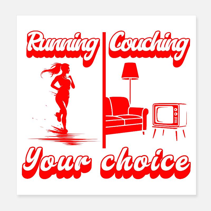 Courir ou s’installer ? À vous de choisir ! Poster 20 x 20 cm