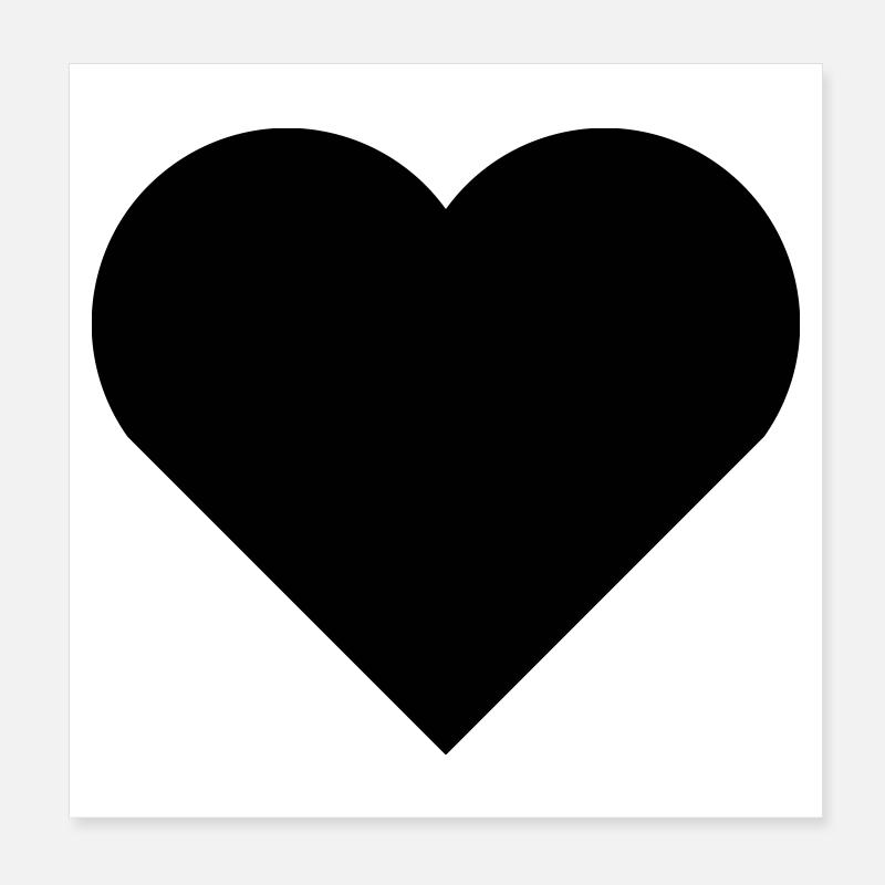 Herz Poster 20x20 cm