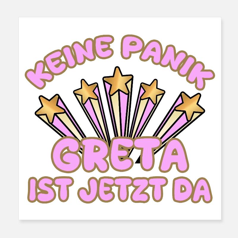 Frauenname Greta Poster 20x20 cm