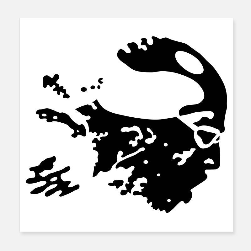 Swimmer Poster 8" x 8" (20x20 cm)