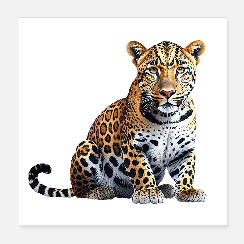 Léopard Poster 20 x 20 cm