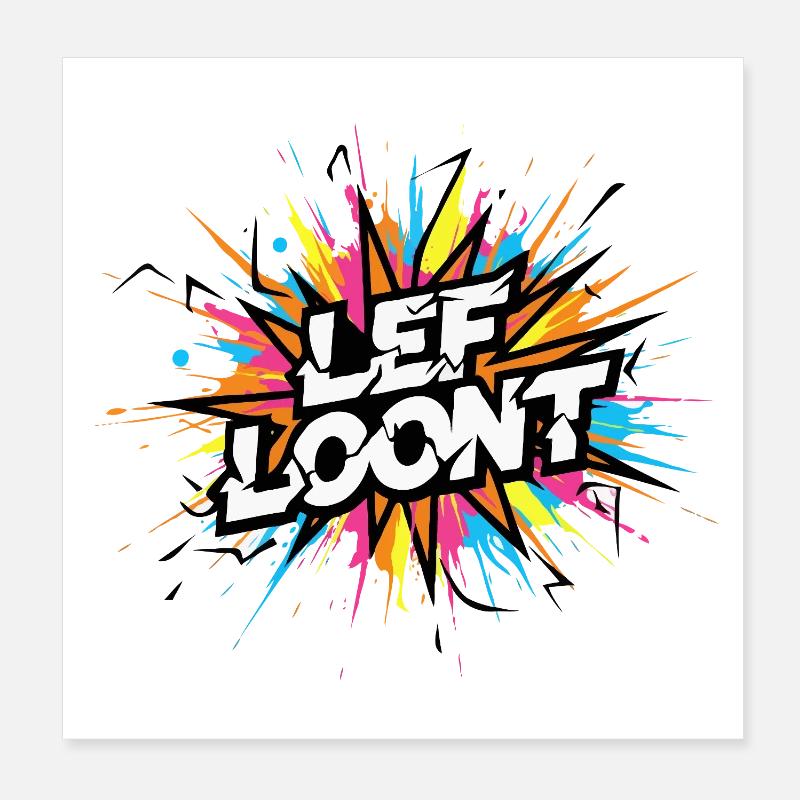 Mut zahlt sich aus Comic Explosion Text Poster 20x20 cm