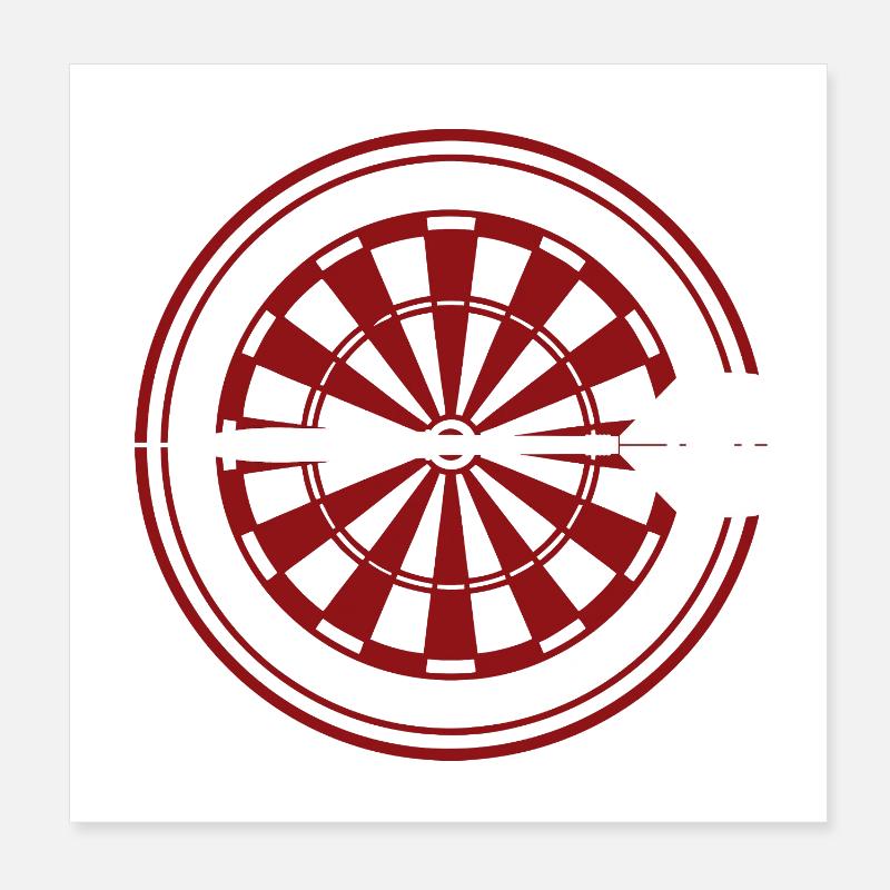 DARTS, STRONG BOARDS AND FAST DARTS Poster 20x20 cm