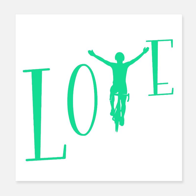 J’adore le vélo Poster 20 x 20 cm