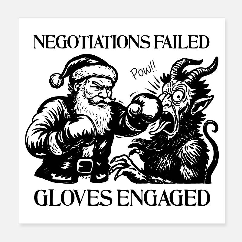 Négociations échouées : Gloves engagé Poster 20 x 20 cm