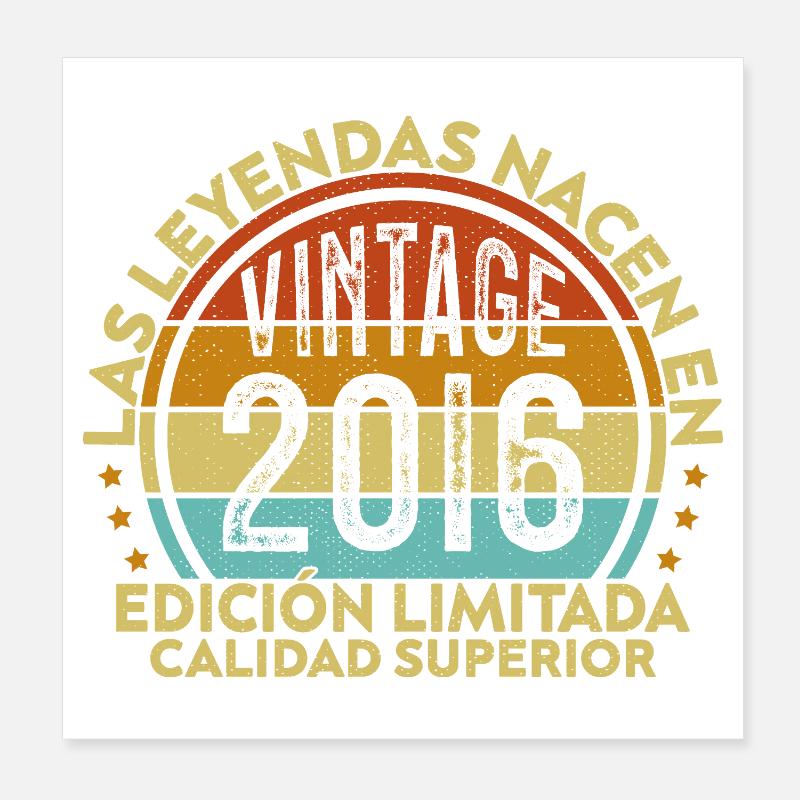 10e anniversaire 10e anniversaire Millésime 2016 Poster 20 x 20 cm