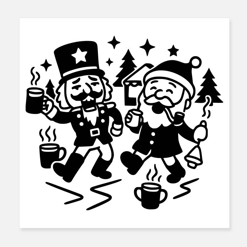 Weihnachtsmarkt Weihnachtsfeier Poster 20x20 cm