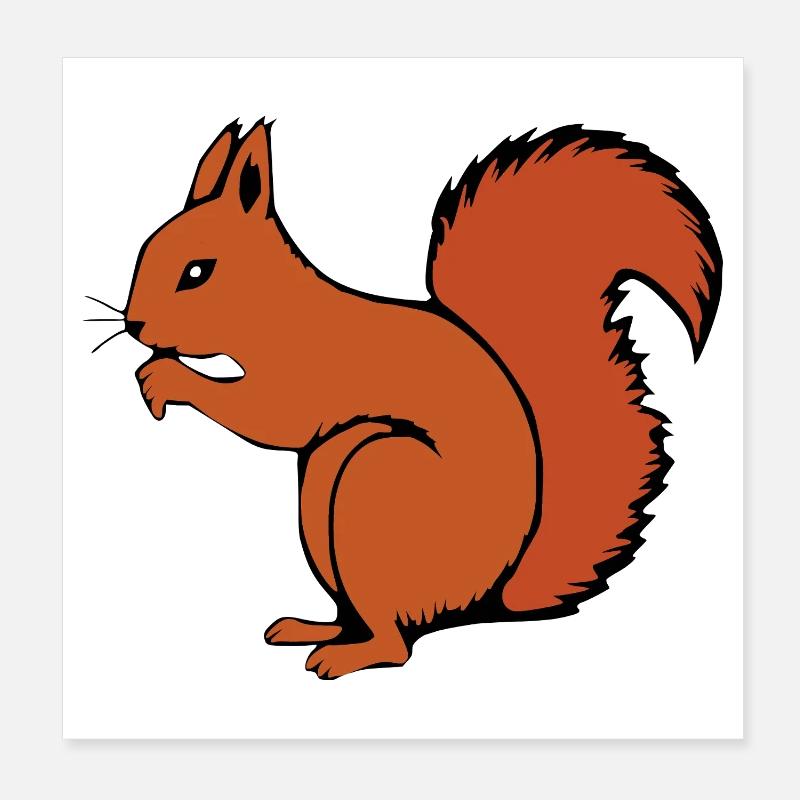 Eichhörnchen Geschenk Weihnachten Poster 20x20 cm