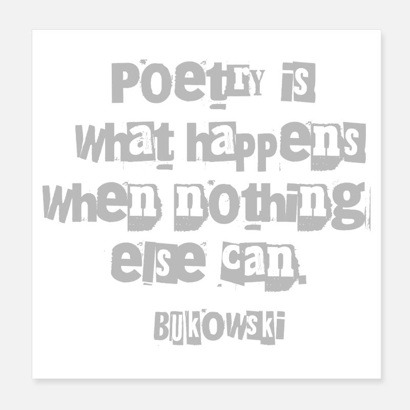 Fragmented Type Poetry Quote Poster 8" x 8" (20x20 cm)