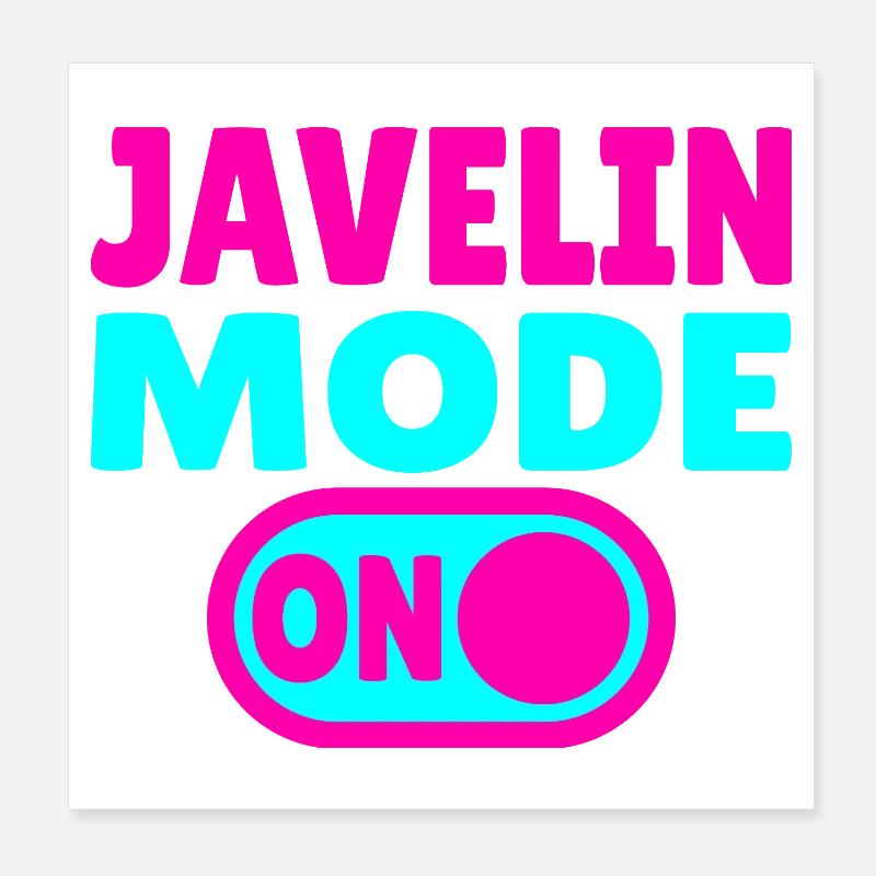 Javelin Mode ON - Javelin Throw Poster 8" x 8" (20x20 cm)