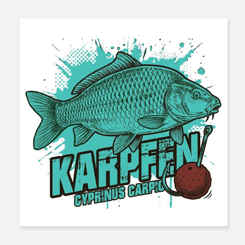 Karpfen – Der König des Sees Poster 20x20 cm