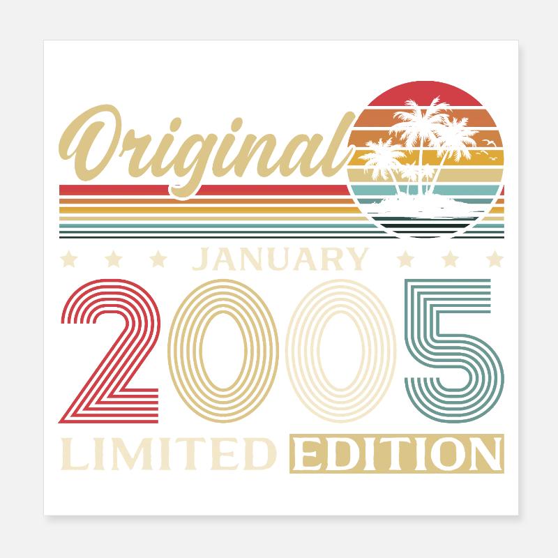 21e anniversaire Original janvier 2005 Poster 20 x 20 cm