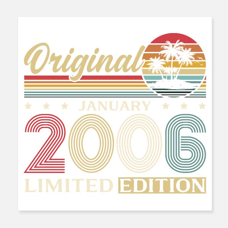 20e anniversaire Original janvier Volume 2006 Poster 20 x 20 cm