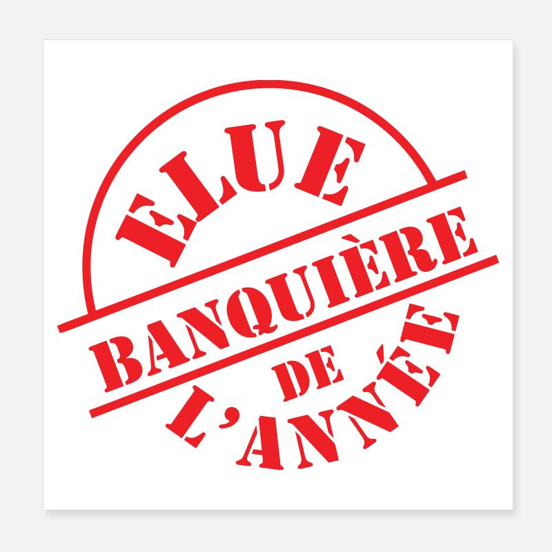 Meilleure banquière de l"année Poster 20 x 20 cm
