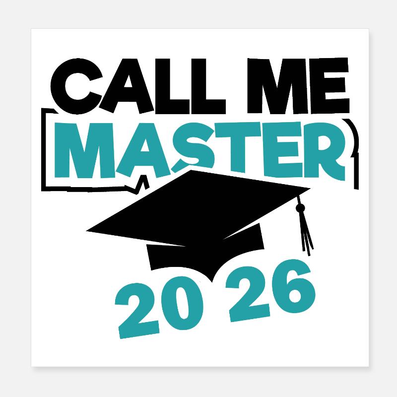 Master 2026 Diplôme Poster 20 x 20 cm